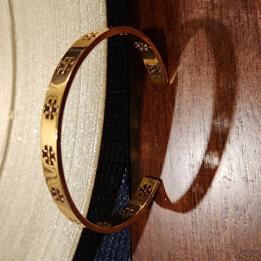Tory Burch Pierced Logo Cuff